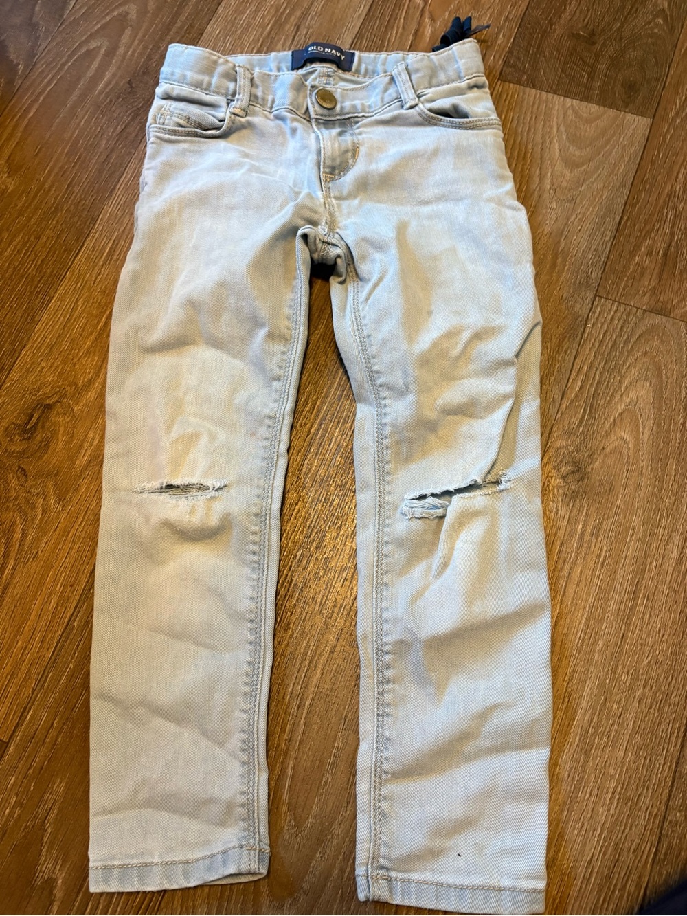 Old Navy Light Skinny Jeans with Knee Rips